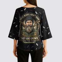 The Beard Society Kimono Sleeve Blouse Vintage Barber Great Beards Grown With Pride