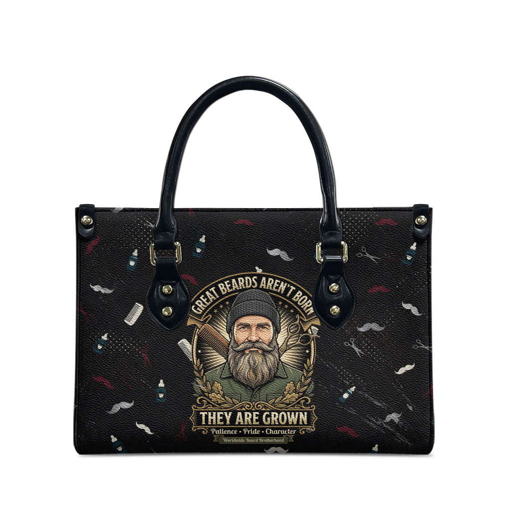 The Beard Society Leather Bag Vintage Barber Great Beards Grown With Pride