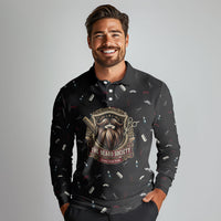 The Beard Society Long Sleeve Polo Shirt Vintage Barber Great Beards Grown With Pride