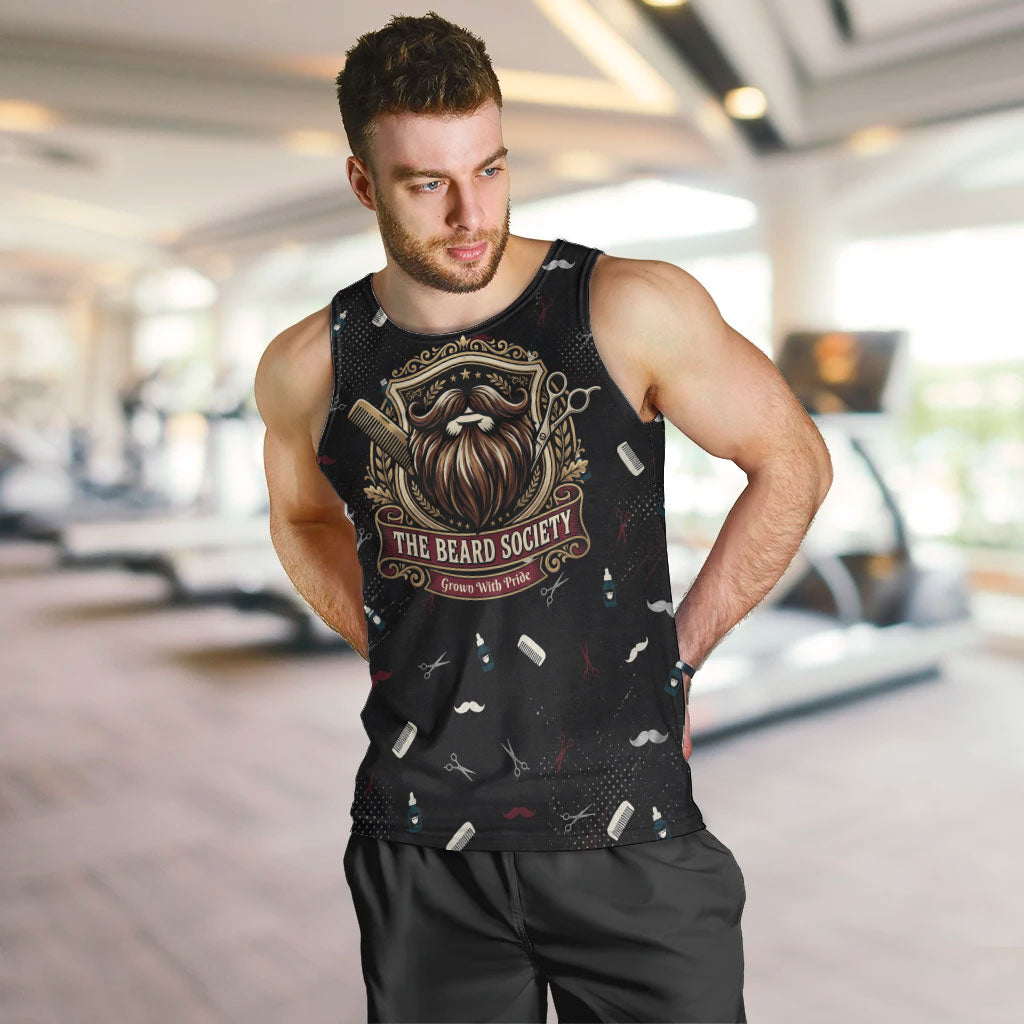 The Beard Society Men Tank Top Vintage Barber Great Beards Grown With Pride