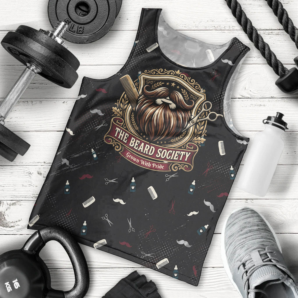 The Beard Society Men Tank Top Vintage Barber Great Beards Grown With Pride