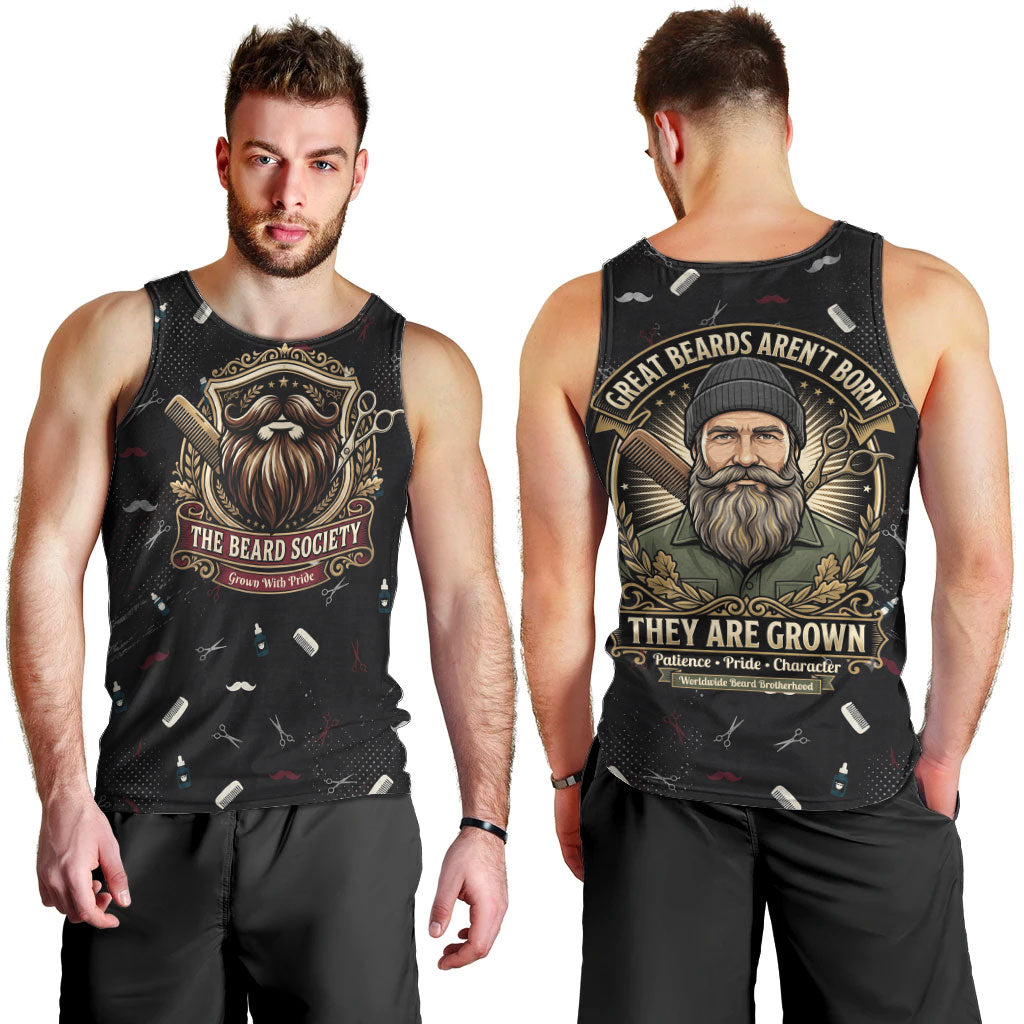 The Beard Society Men Tank Top Vintage Barber Great Beards Grown With Pride