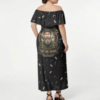 The Beard Society Off Shoulder Maxi Dress Vintage Barber Great Beards Grown With Pride