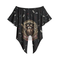 The Beard Society Off Shoulder Wrap Waist Top Vintage Barber Great Beards Grown With Pride