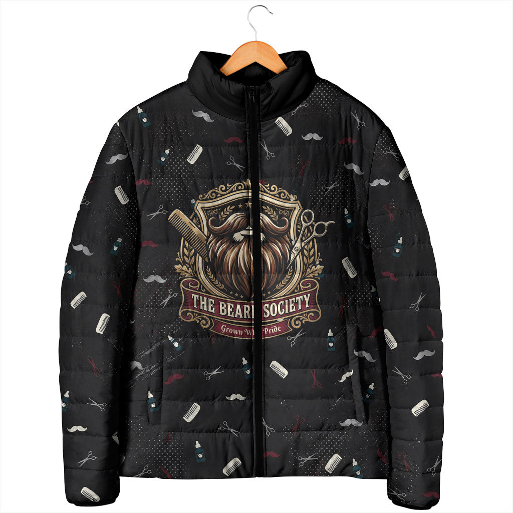 The Beard Society Padded Jacket Vintage Barber Great Beards Grown With Pride