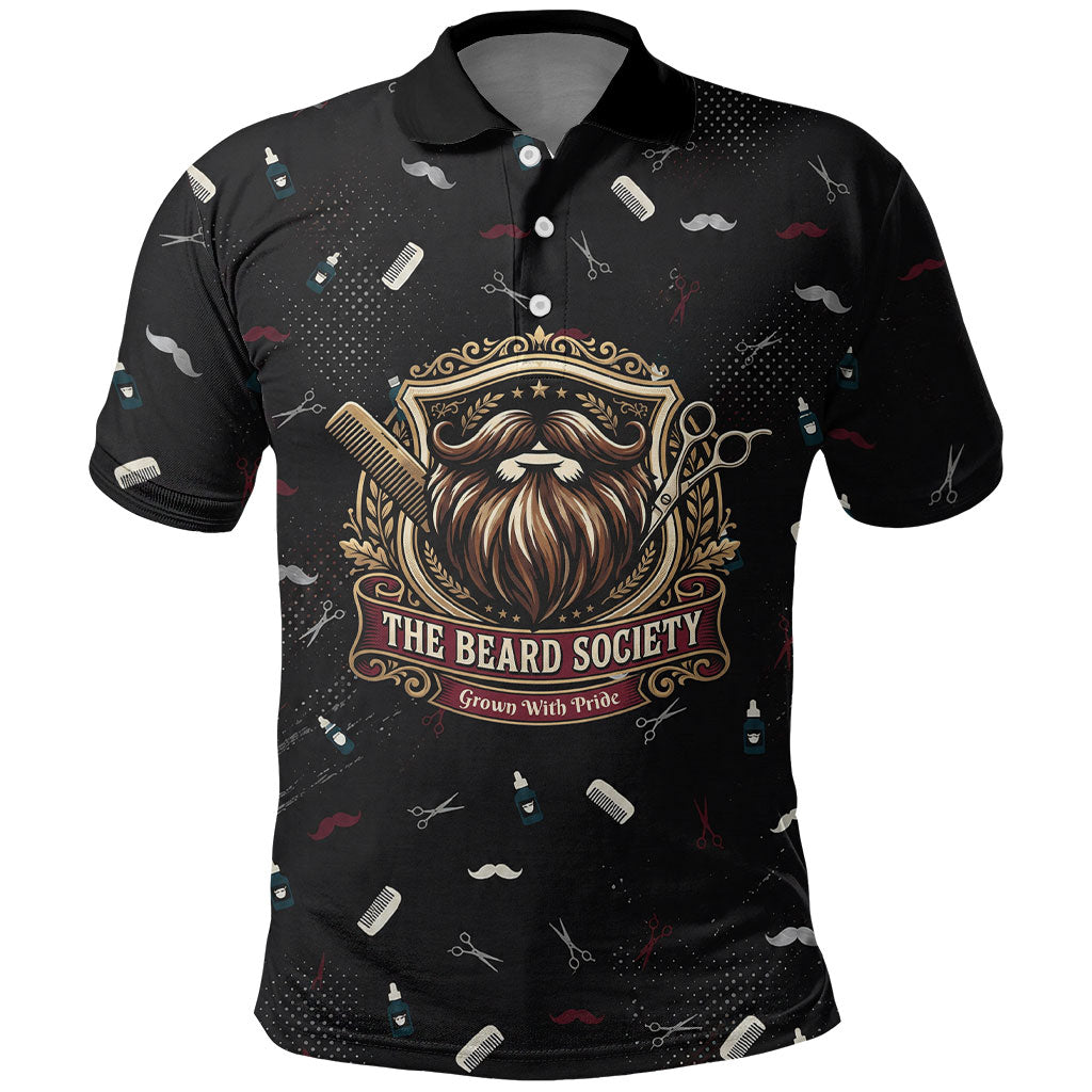The Beard Society Polo Shirt Vintage Barber Great Beards Grown With Pride