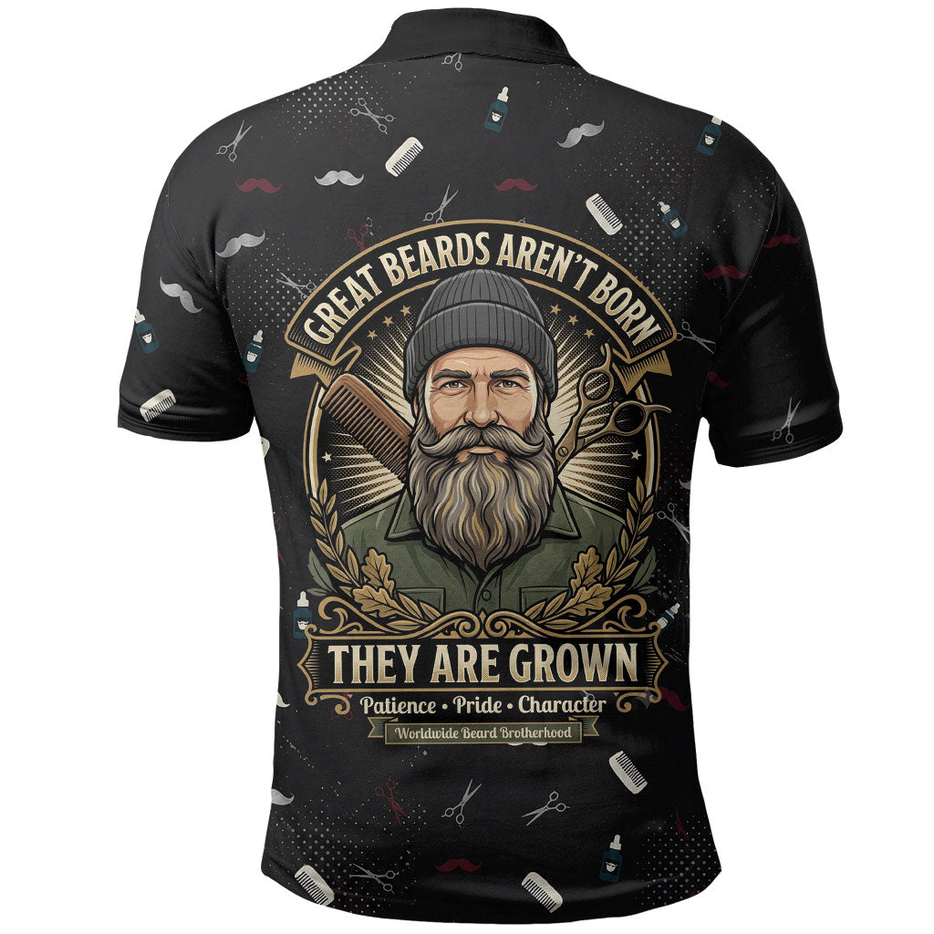 The Beard Society Polo Shirt Vintage Barber Great Beards Grown With Pride