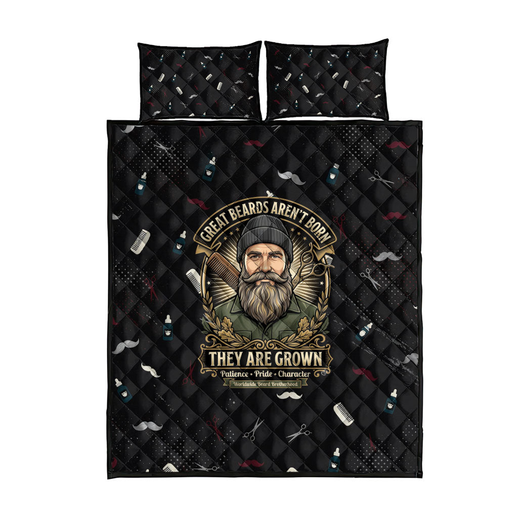 The Beard Society Quilt Bed Set Vintage Barber Great Beards Grown With Pride