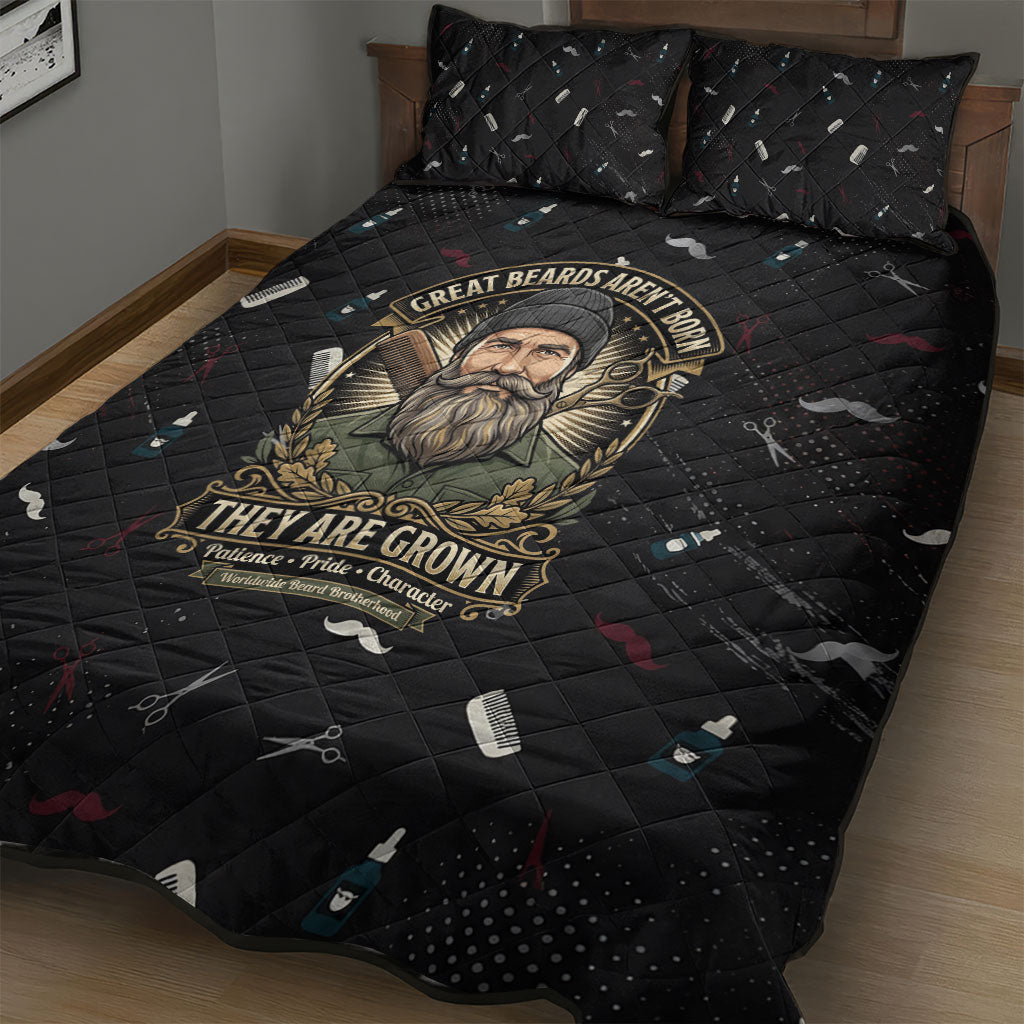 The Beard Society Quilt Bed Set Vintage Barber Great Beards Grown With Pride