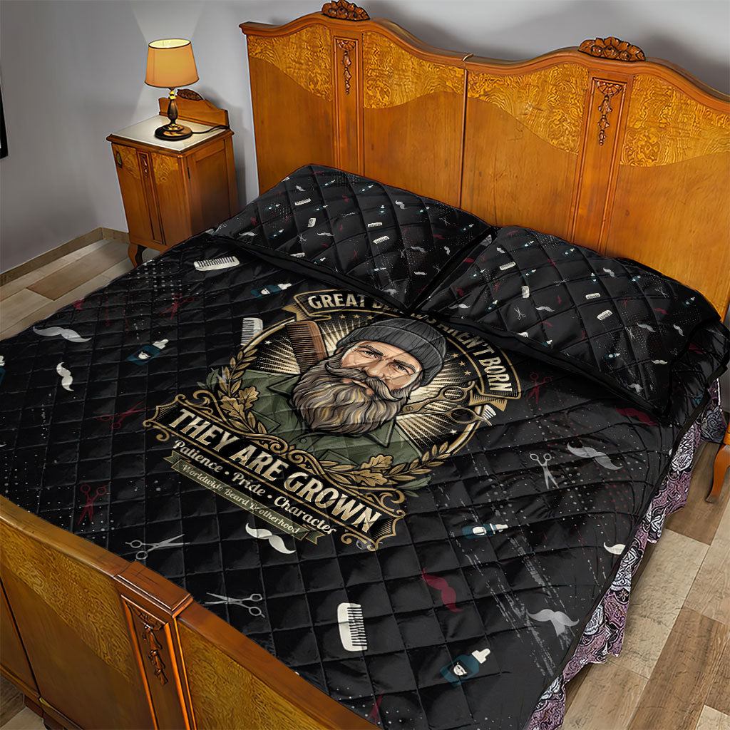 The Beard Society Quilt Bed Set Vintage Barber Great Beards Grown With Pride