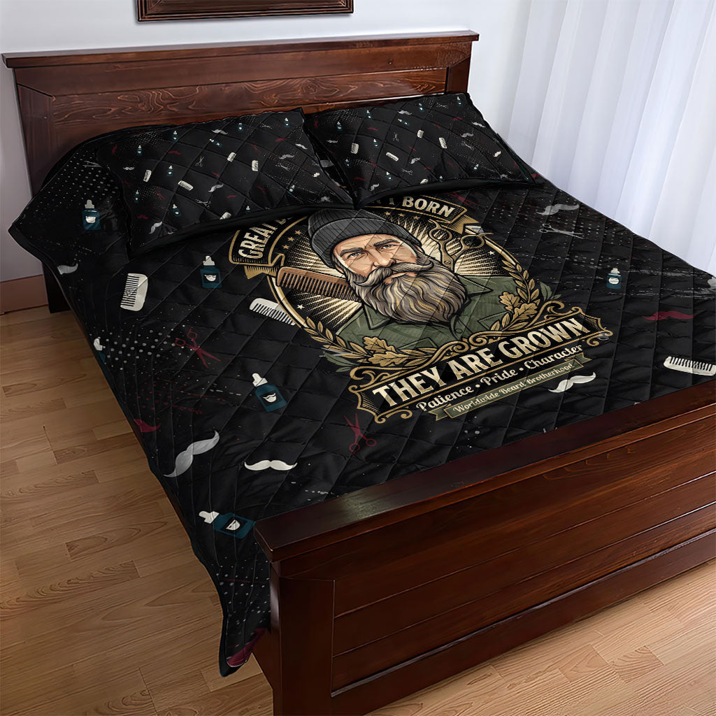 The Beard Society Quilt Bed Set Vintage Barber Great Beards Grown With Pride