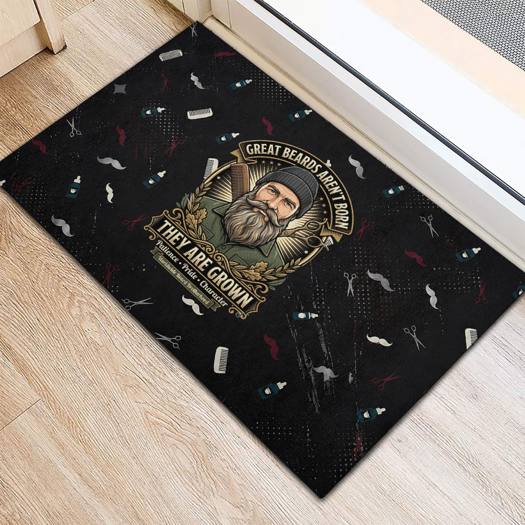 The Beard Society Rubber Doormat Vintage Barber Great Beards Grown With Pride