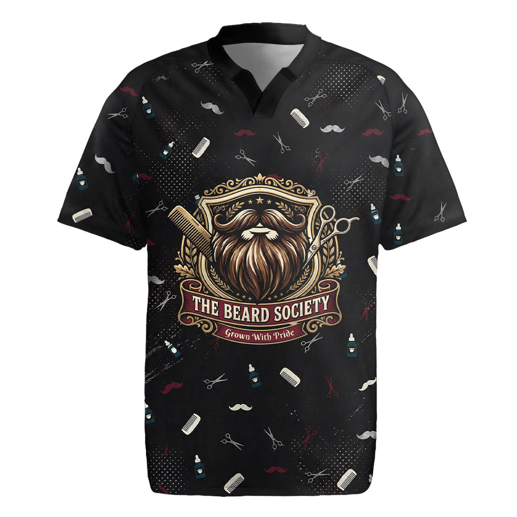 The Beard Society Rugby Jersey Vintage Barber Great Beards Grown With Pride