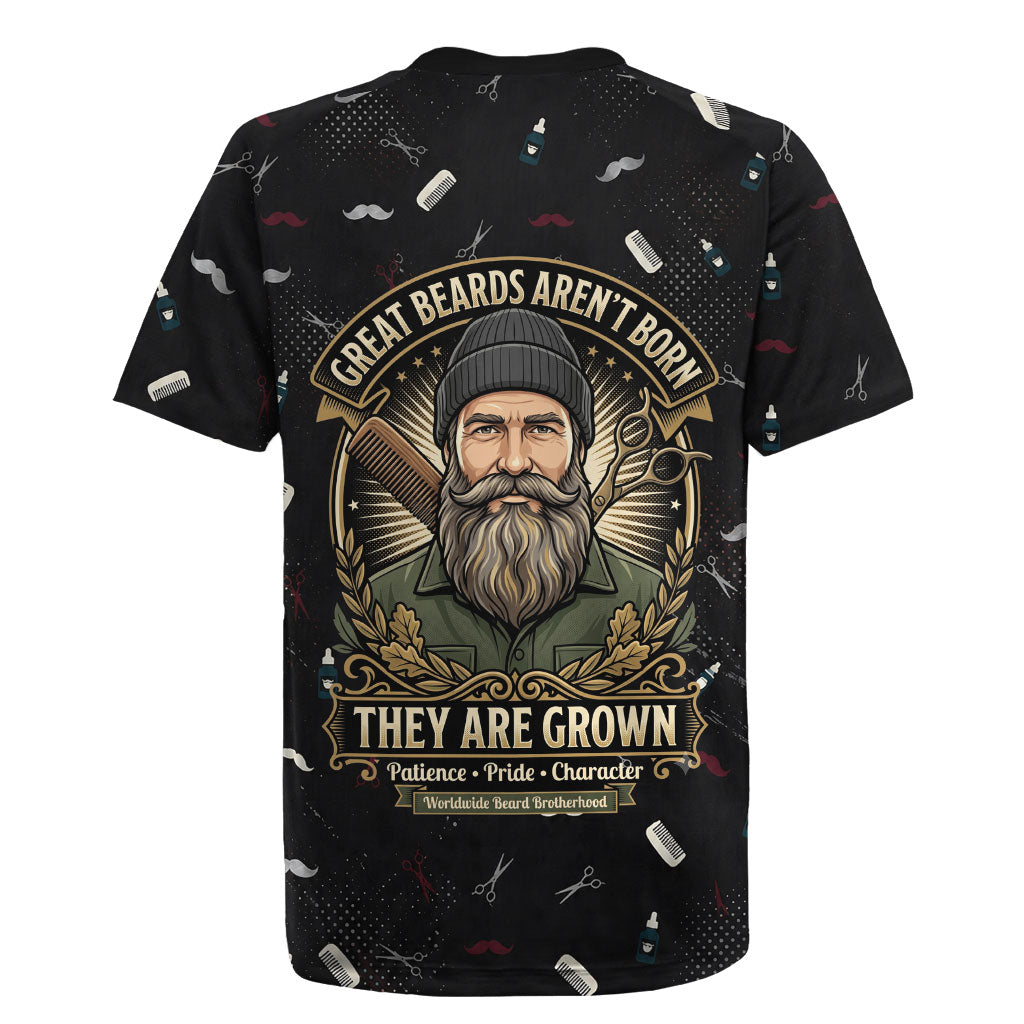 The Beard Society Rugby Jersey Vintage Barber Great Beards Grown With Pride