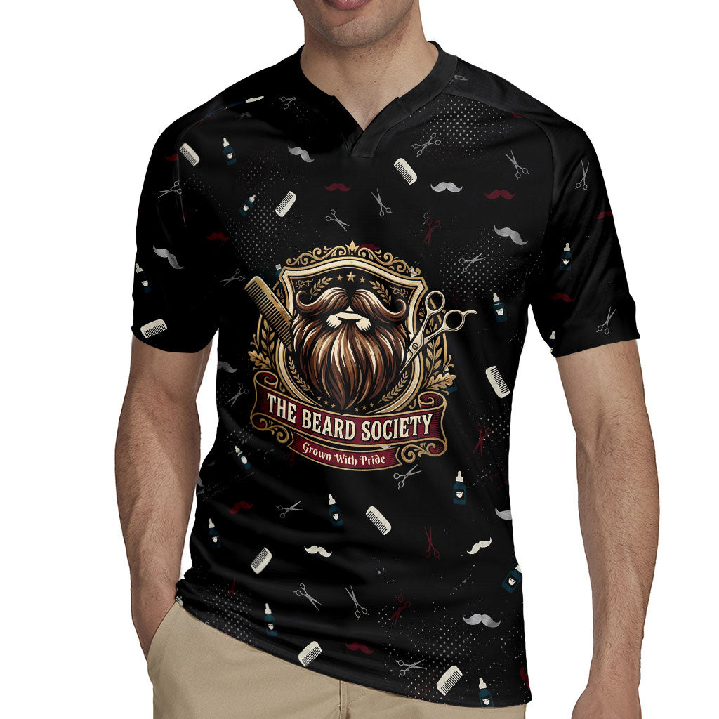 The Beard Society Rugby Jersey Vintage Barber Great Beards Grown With Pride