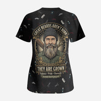 The Beard Society Scrub Top Vintage Barber Great Beards Grown With Pride