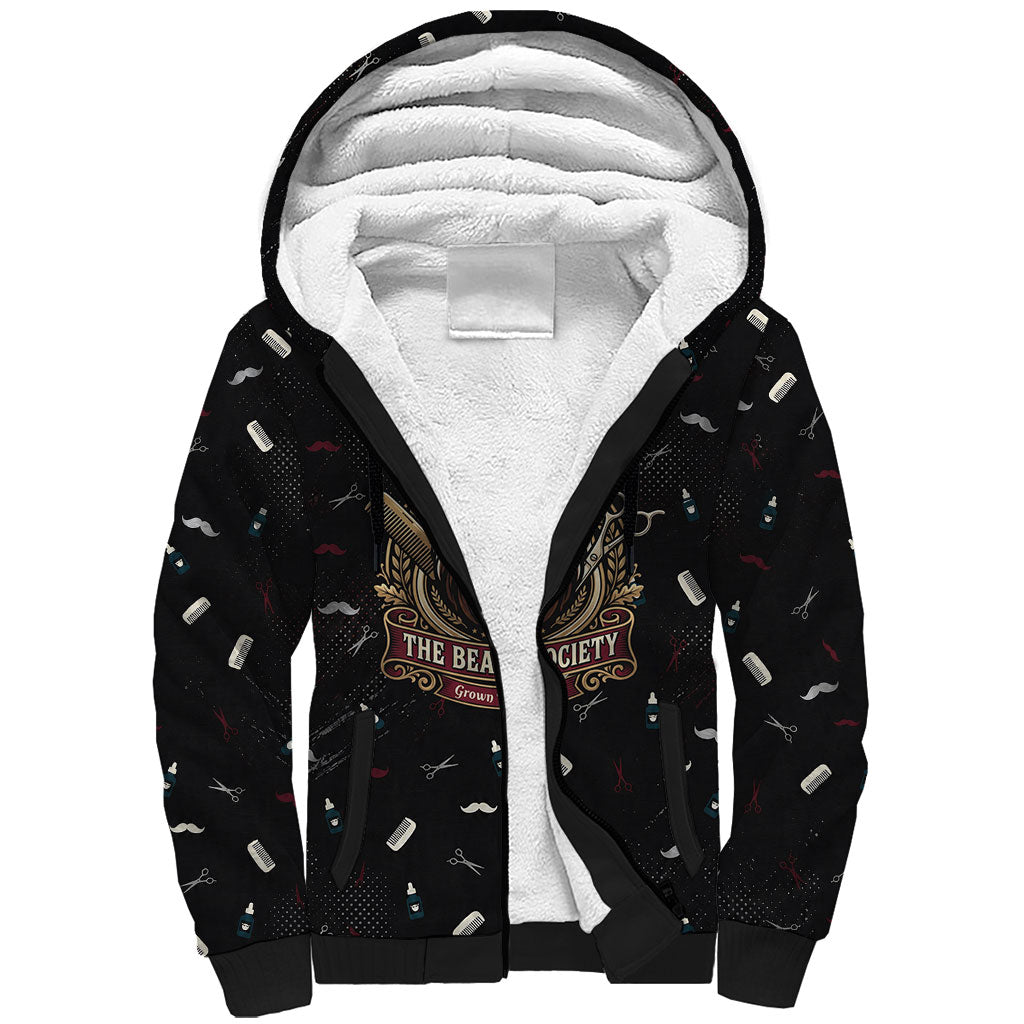 The Beard Society Sherpa Hoodie Vintage Barber Great Beards Grown With Pride