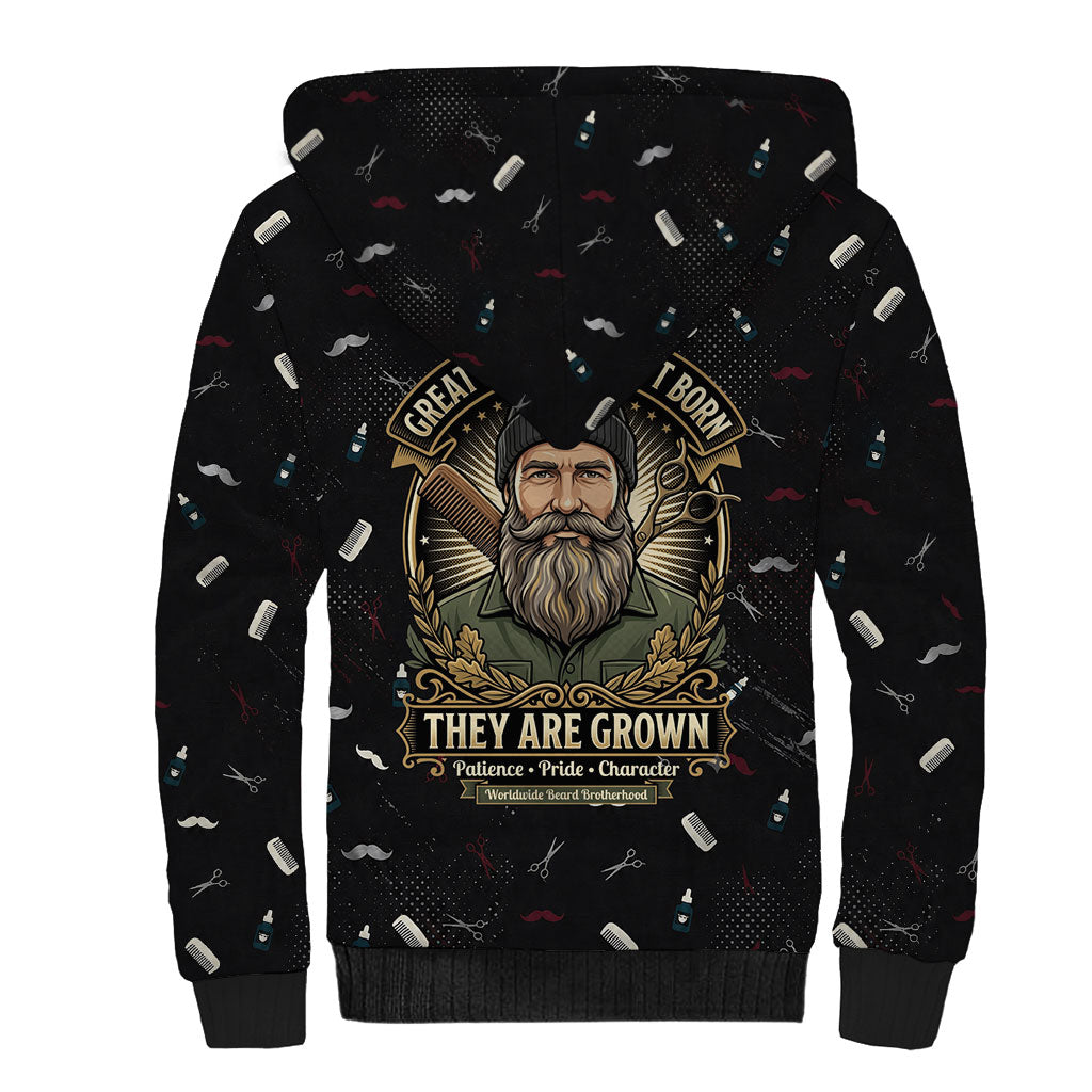 The Beard Society Sherpa Hoodie Vintage Barber Great Beards Grown With Pride