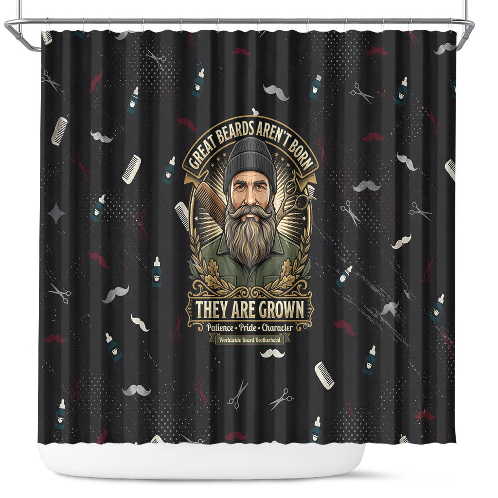 The Beard Society Shower Curtain Vintage Barber Great Beards Grown With Pride