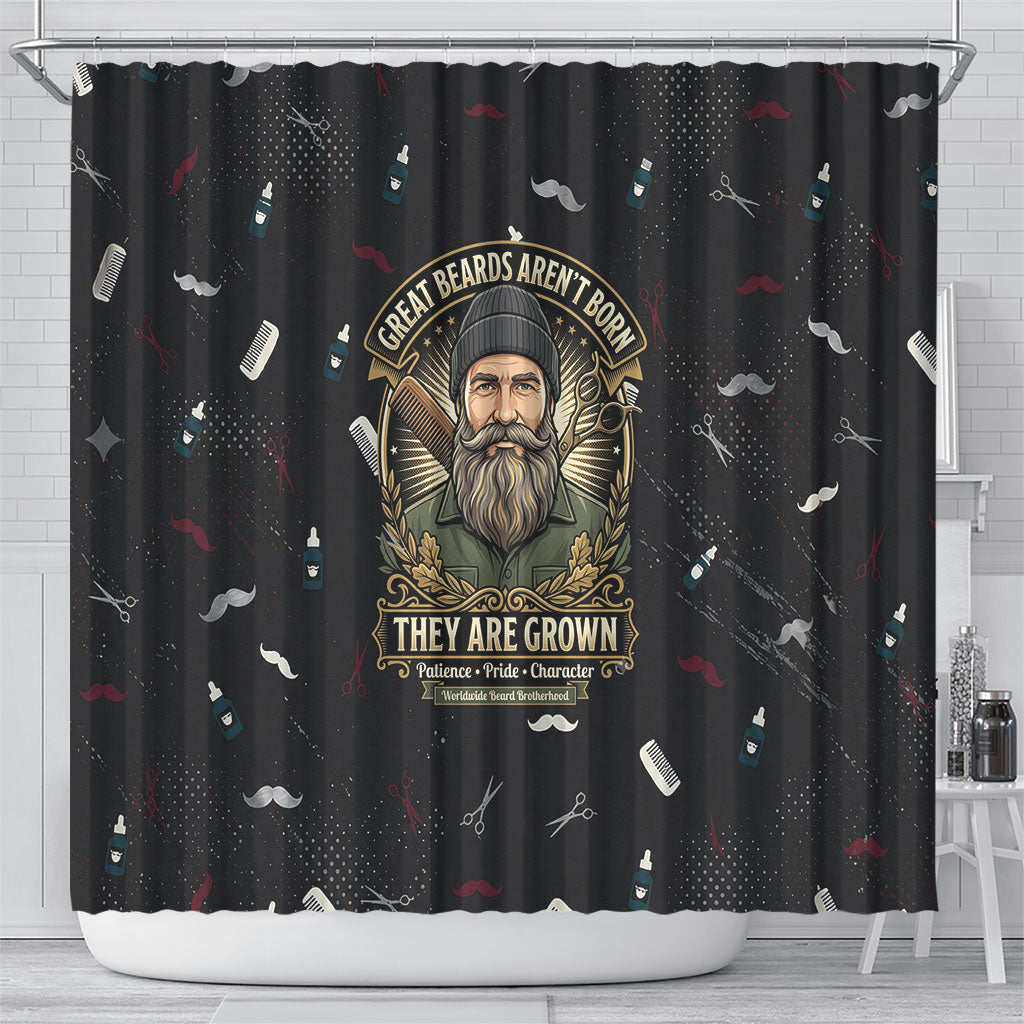 The Beard Society Shower Curtain Vintage Barber Great Beards Grown With Pride