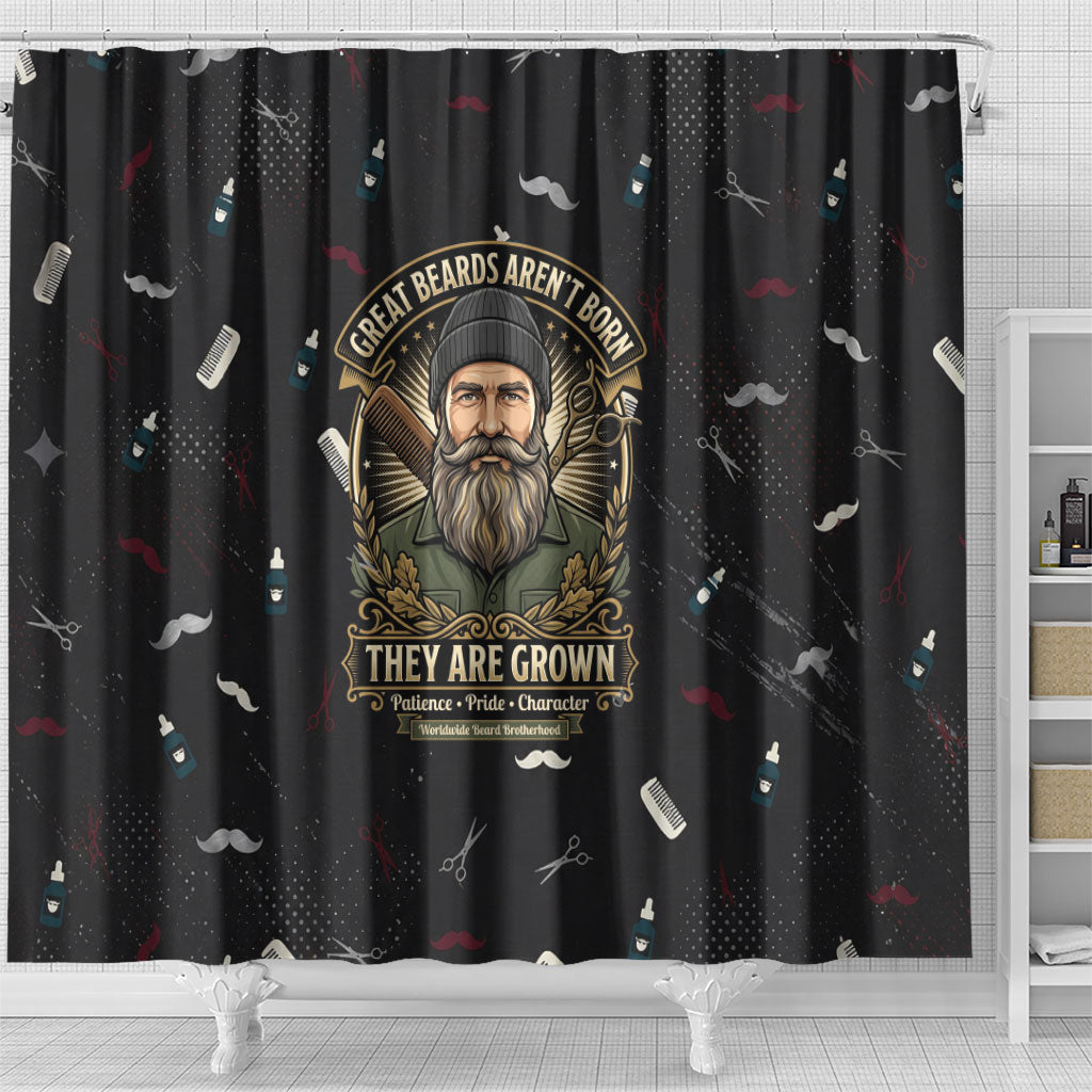 The Beard Society Shower Curtain Vintage Barber Great Beards Grown With Pride