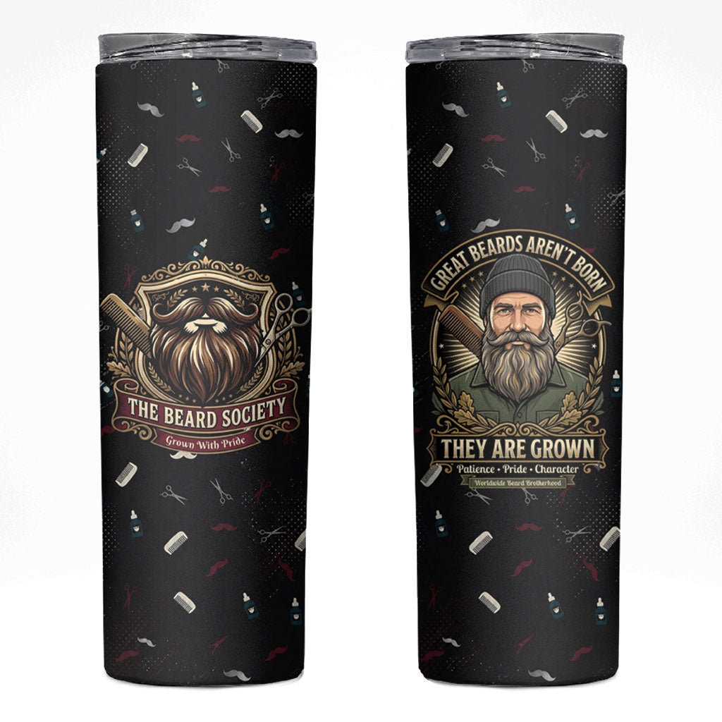 The Beard Society Skinny Tumbler Vintage Barber Great Beards Grown With Pride