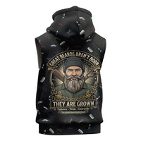 The Beard Society Sleeveless Hoodie Vintage Barber Great Beards Grown With Pride