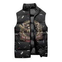 The Beard Society Sleeveless Puffer Jacket Vintage Barber Great Beards Grown With Pride