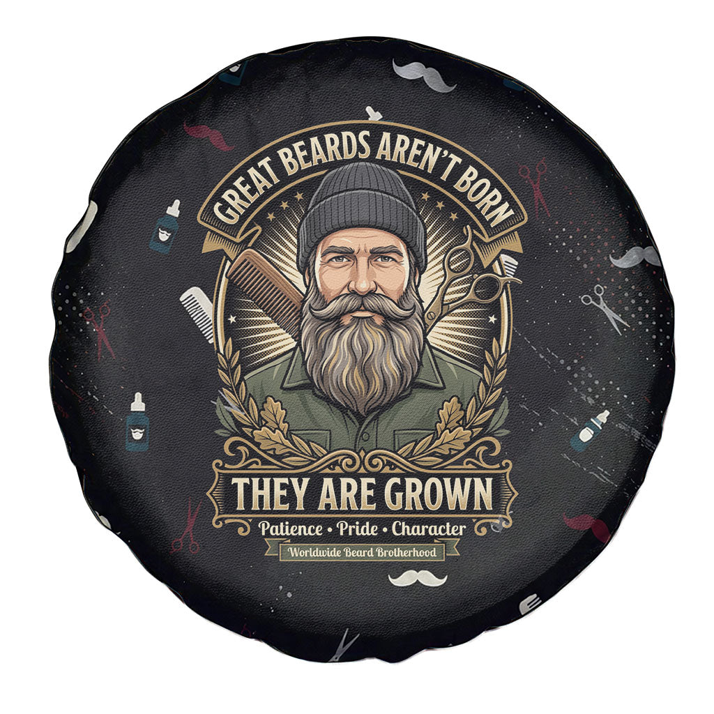 The Beard Society Spare Tire Cover Vintage Barber Great Beards Grown With Pride
