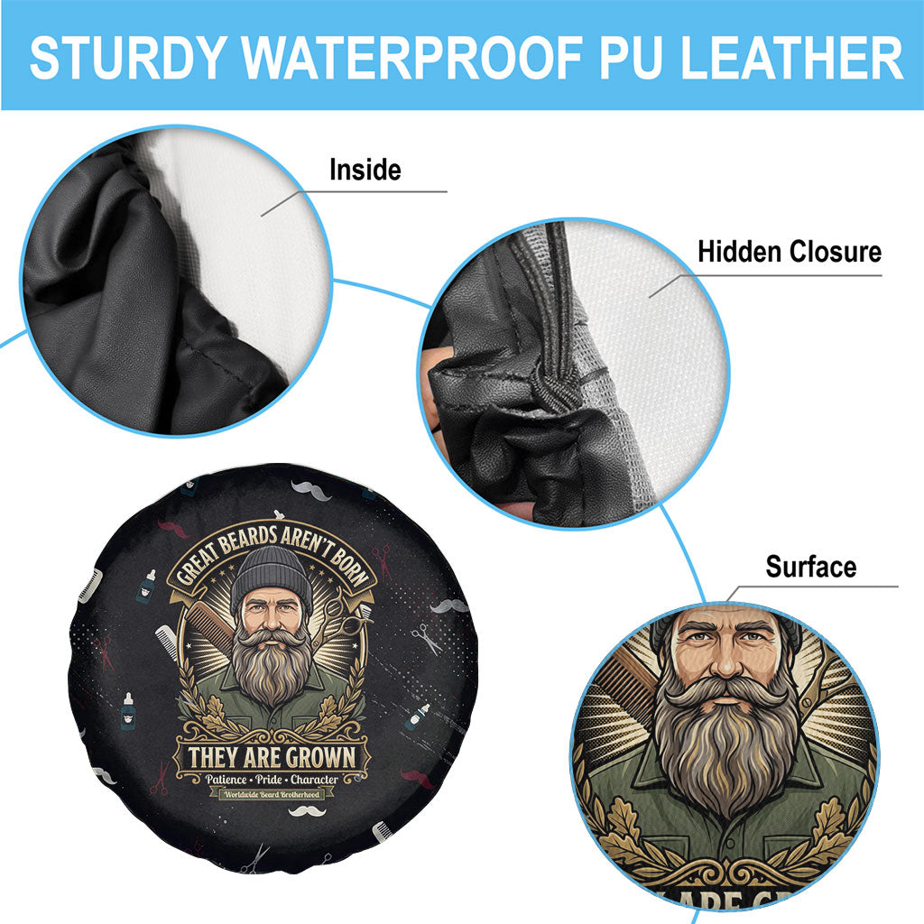 The Beard Society Spare Tire Cover Vintage Barber Great Beards Grown With Pride