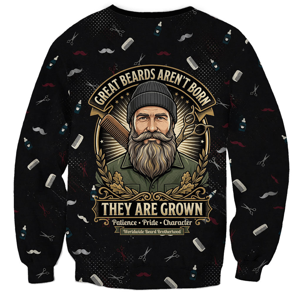 The Beard Society Sweatshirt Vintage Barber Great Beards Grown With Pride
