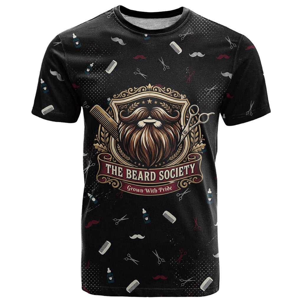 The Beard Society T Shirt Vintage Barber Great Beards Grown With Pride