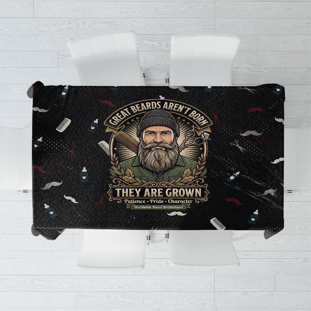 The Beard Society Tablecloth Vintage Barber Great Beards Grown With Pride