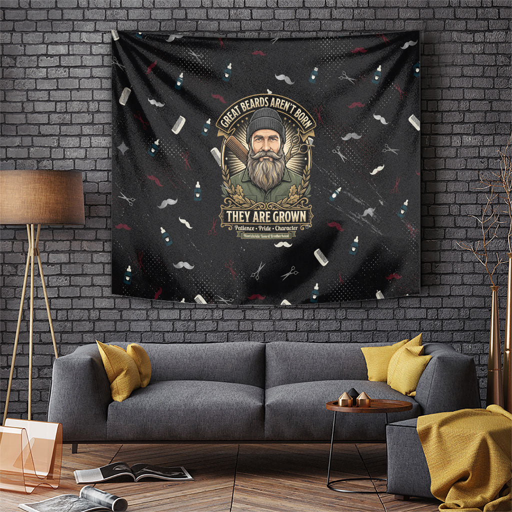 The Beard Society Tapestry Vintage Barber Great Beards Grown With Pride
