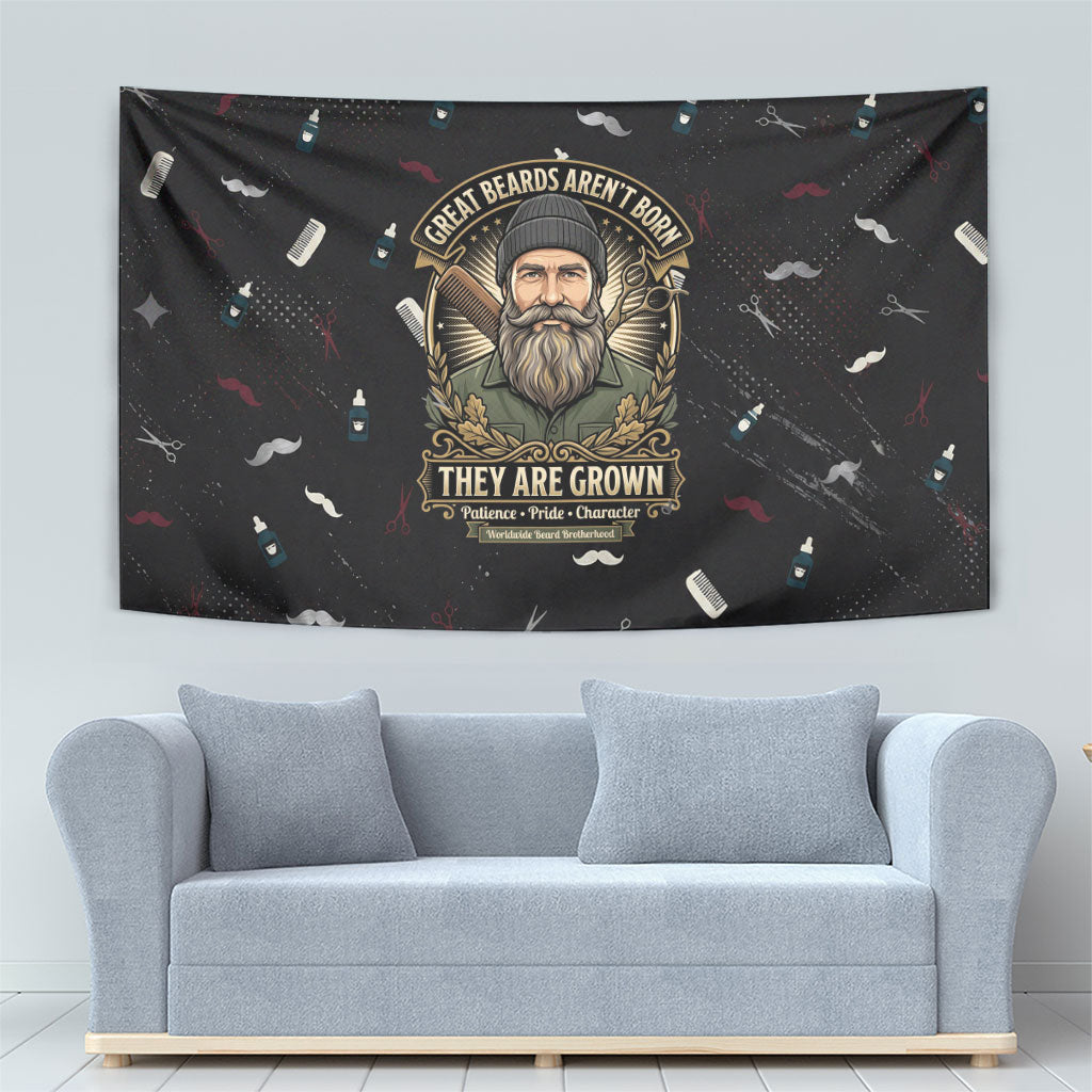 The Beard Society Tapestry Vintage Barber Great Beards Grown With Pride