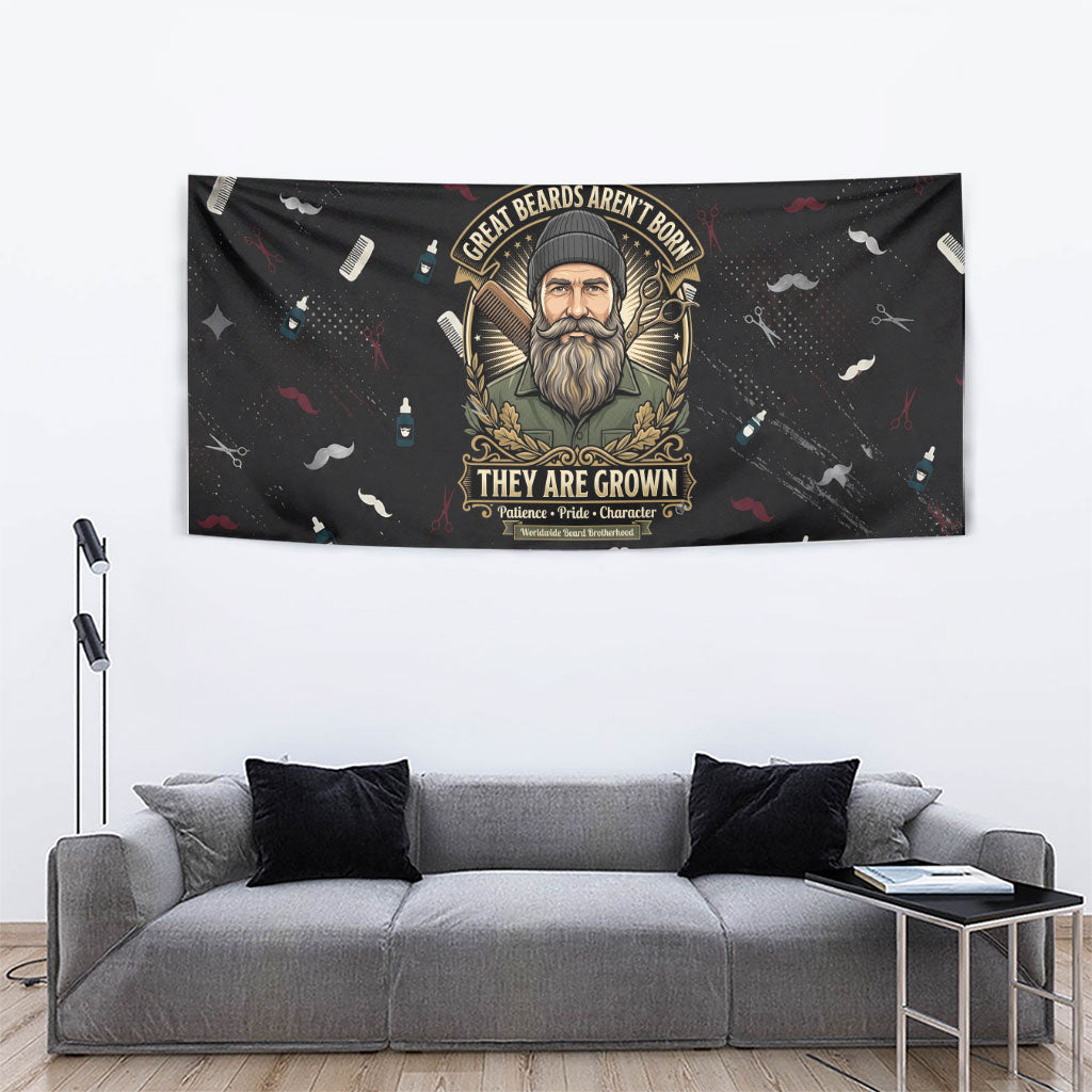 The Beard Society Tapestry Vintage Barber Great Beards Grown With Pride