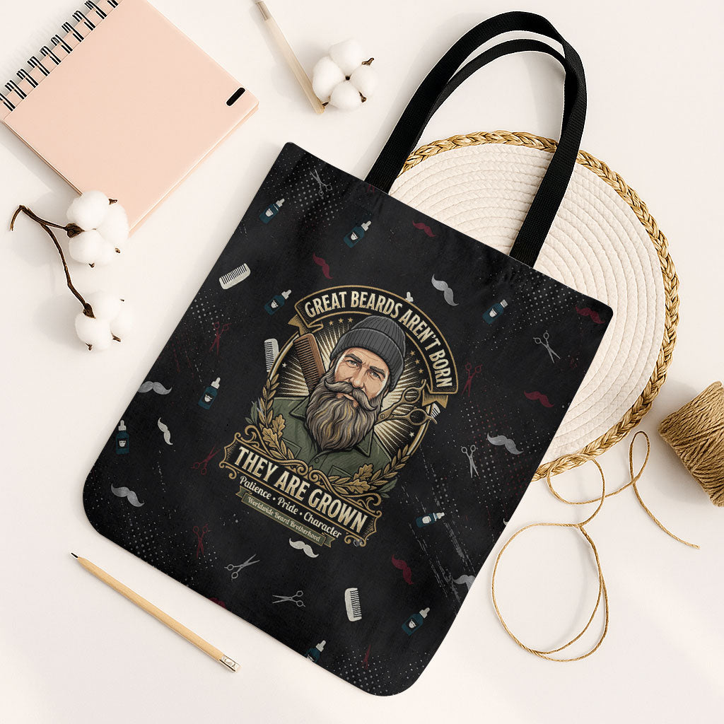 The Beard Society Tote Bag Vintage Barber Great Beards Grown With Pride