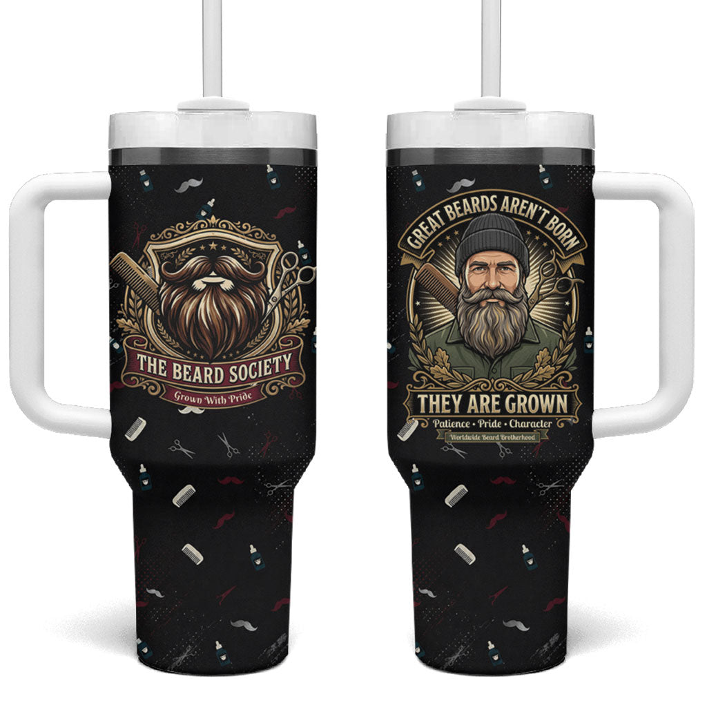 The Beard Society Tumbler With Handle Vintage Barber Great Beards Grown With Pride