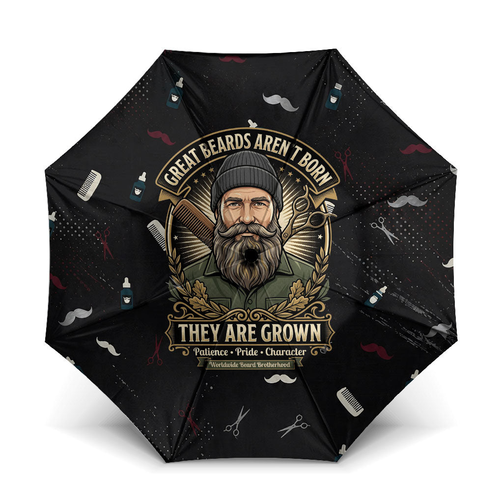 The Beard Society Umbrella Vintage Barber Great Beards Grown With Pride