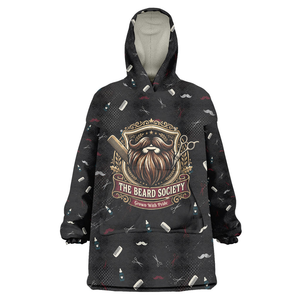 The Beard Society Wearable Blanket Hoodie Vintage Barber Great Beards Grown With Pride