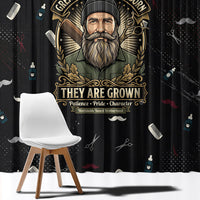 The Beard Society Window Curtain Vintage Barber Great Beards Grown With Pride