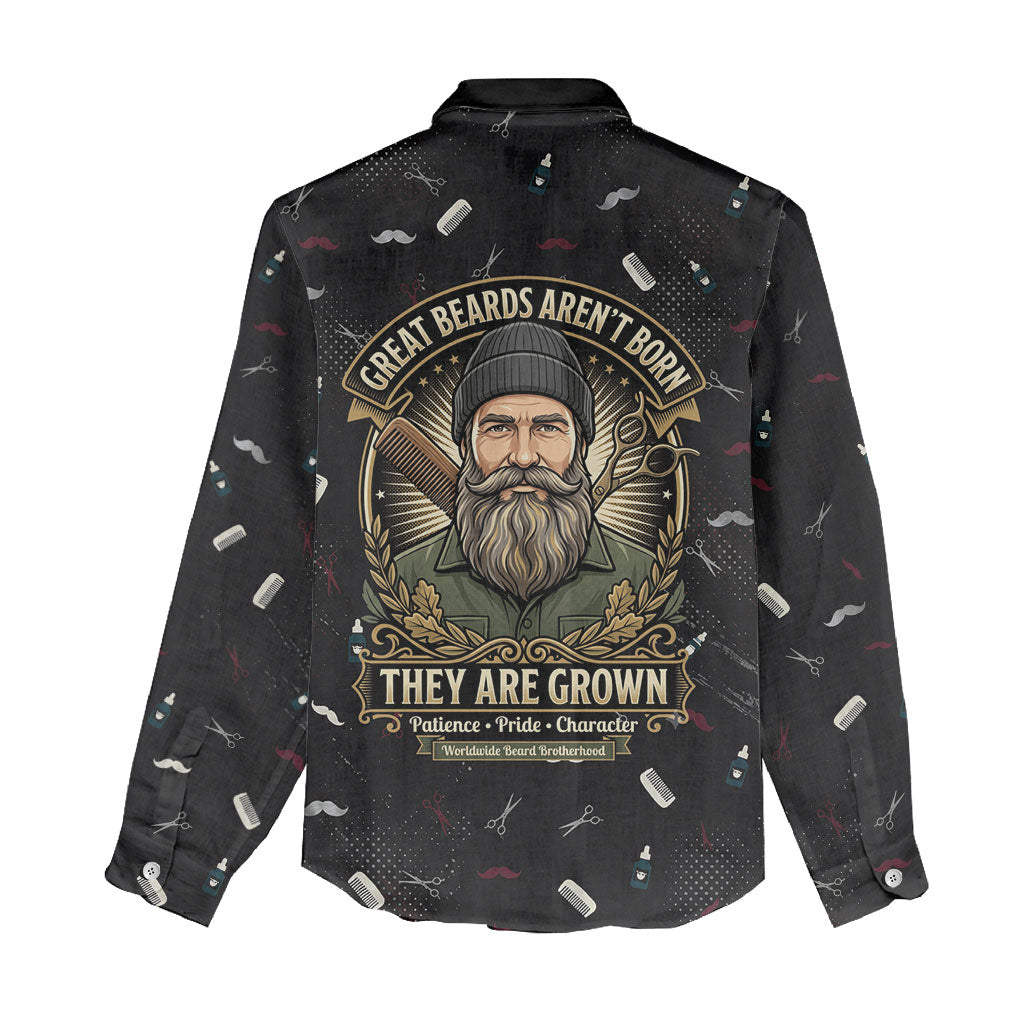 The Beard Society Women Casual Shirt Vintage Barber Great Beards Grown With Pride