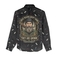 The Beard Society Women Casual Shirt Vintage Barber Great Beards Grown With Pride