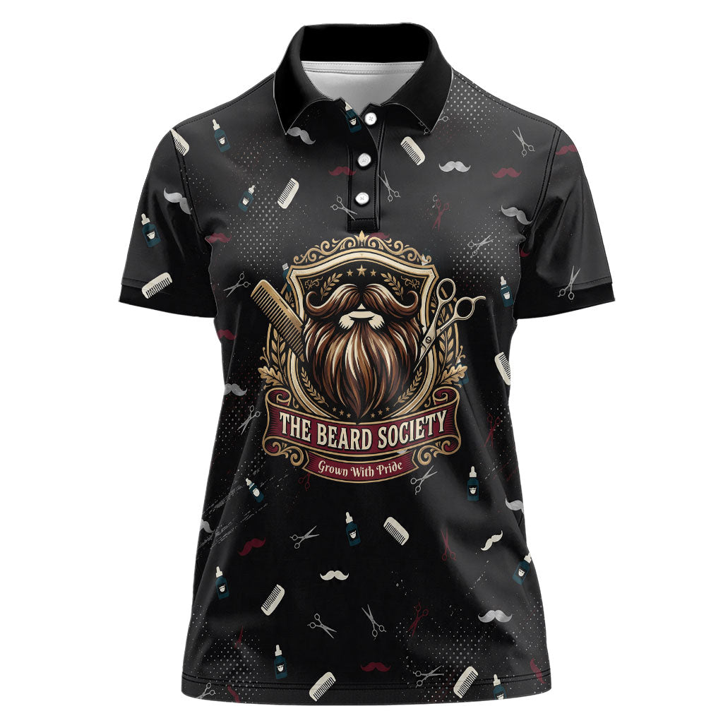 The Beard Society Women Polo Shirt Vintage Barber Great Beards Grown With Pride