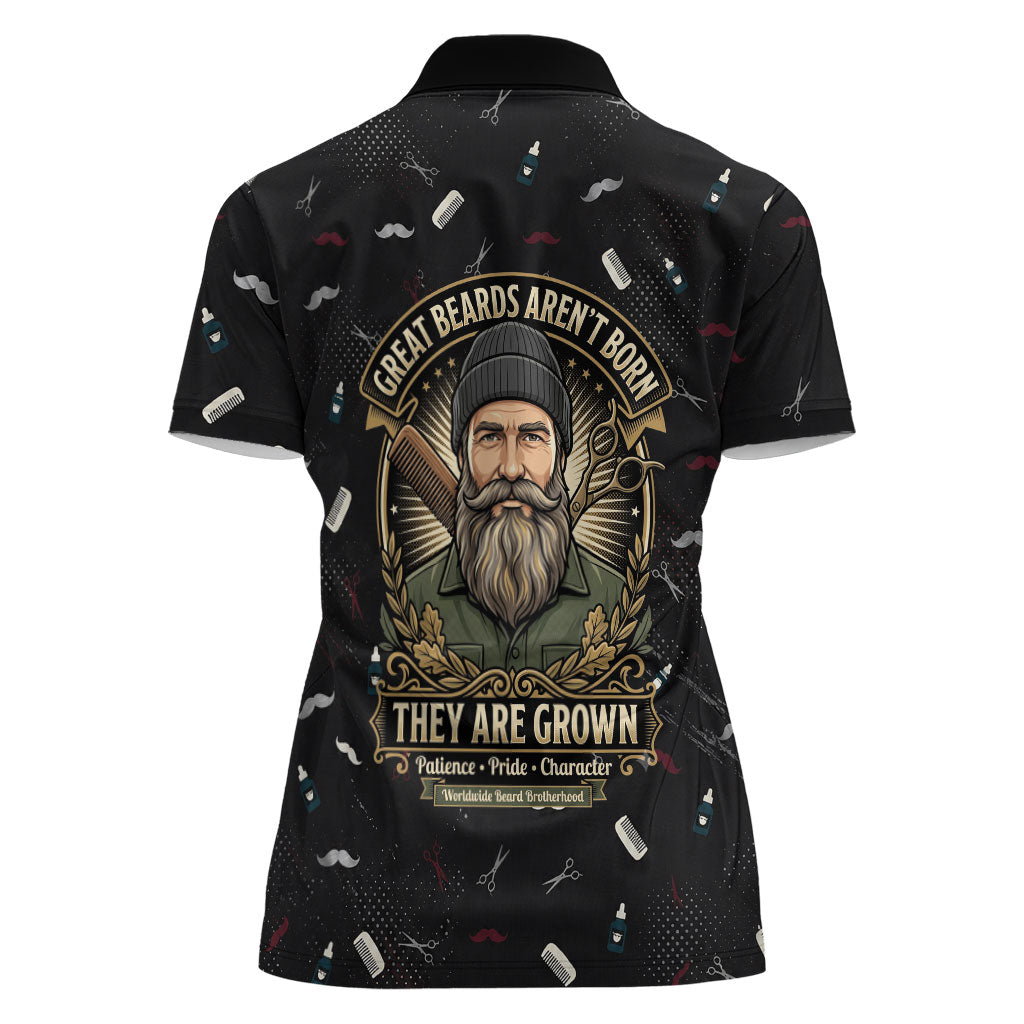 The Beard Society Women Polo Shirt Vintage Barber Great Beards Grown With Pride