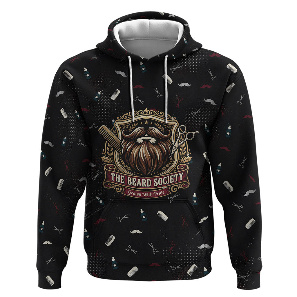 The Beard Society Zip Hoodie Vintage Barber Great Beards Grown With Pride