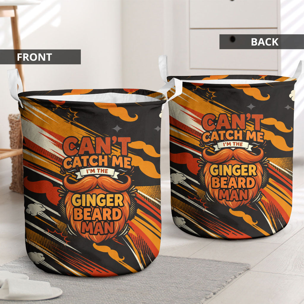 World Beard Day Laundry Basket Ginger Beard Man Pride - Retro Comic