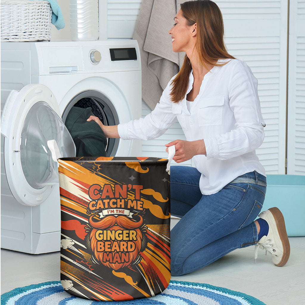 World Beard Day Laundry Basket Ginger Beard Man Pride - Retro Comic