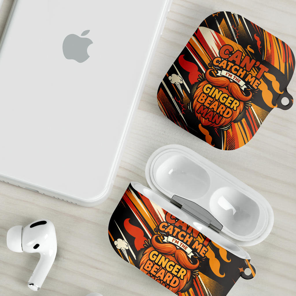 World Beard Day AirPods Case Ginger Beard Man Pride - Retro Comic
