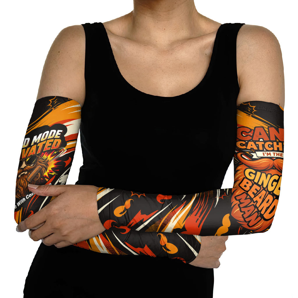 World Beard Day Arm Sleeves Ginger Beard Man Pride - Retro Comic